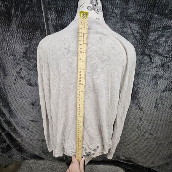 J. Jill Infinity Sweater Womens M Beige Linen Blend‎ Pullover Stretch Oversized - Picture 7 of 10
